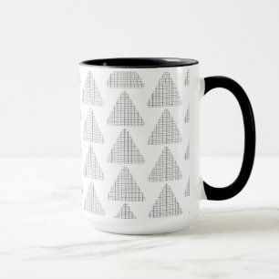 Caneca Cinza de Tartan Triangles