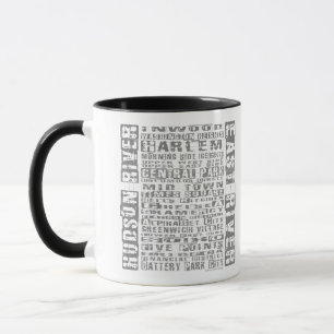 Caneca Cinza dos bairros da NYC