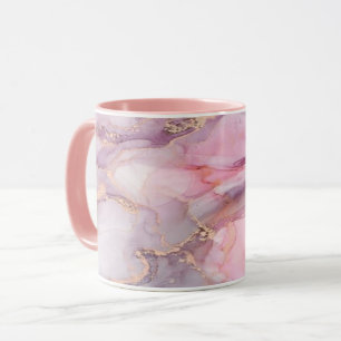 Caneca cinza elegante e giro, de mármore rosa