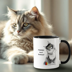 Caneca Cinza Engraçada Maine Coon Cat Fixo