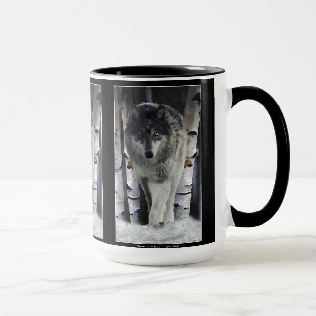 Caneca CINZA PACK WOLF Wildlife Gift Mugs (Direita)