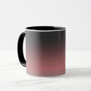 Caneca Cinza, rosa, gradiente preto, Ombre.
