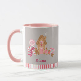 Caneca Cinza Tinta-Rosa Magra Cané Pão-Pão-Pão-Pão