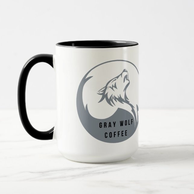Caneca Cinza Wolf Coffee 15oz (Esquerda)