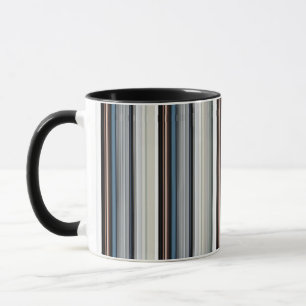 Caneca Cinzas brancas listras brancas