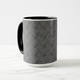 Caneca Cinzas tranquilas com pequenas tiras e com