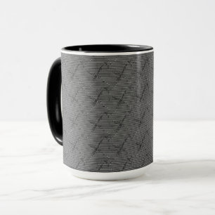 Caneca Cinzas tranquilas com pequenas tiras e com