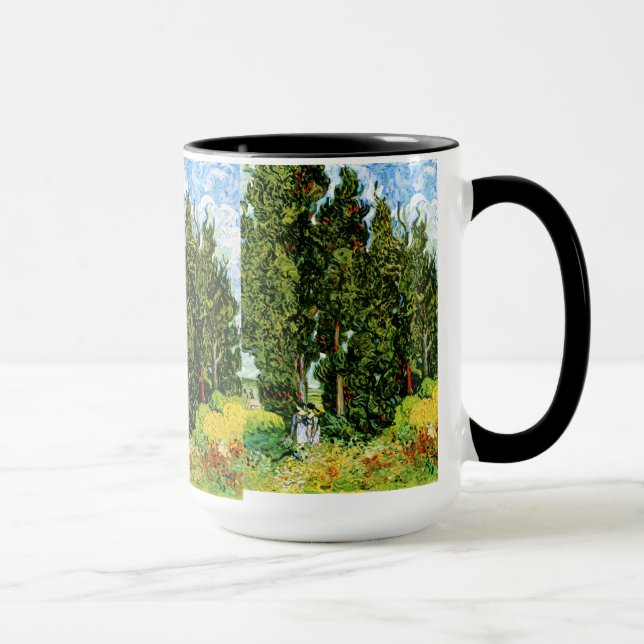 Caneca Ciprestes com Duas Mulheres Van Gogh Belas Artes (Direita)