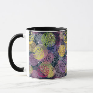Caneca Círculo bonito abstrato das bolinhas