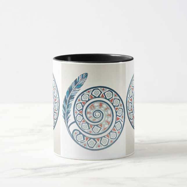 Caneca Círculo Com Uma Pena (Centro)