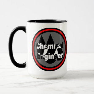 Caneca Círculo das gotas do Engenheiro químico