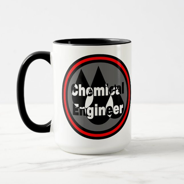 Caneca Círculo das gotas do Engenheiro químico (Esquerda)