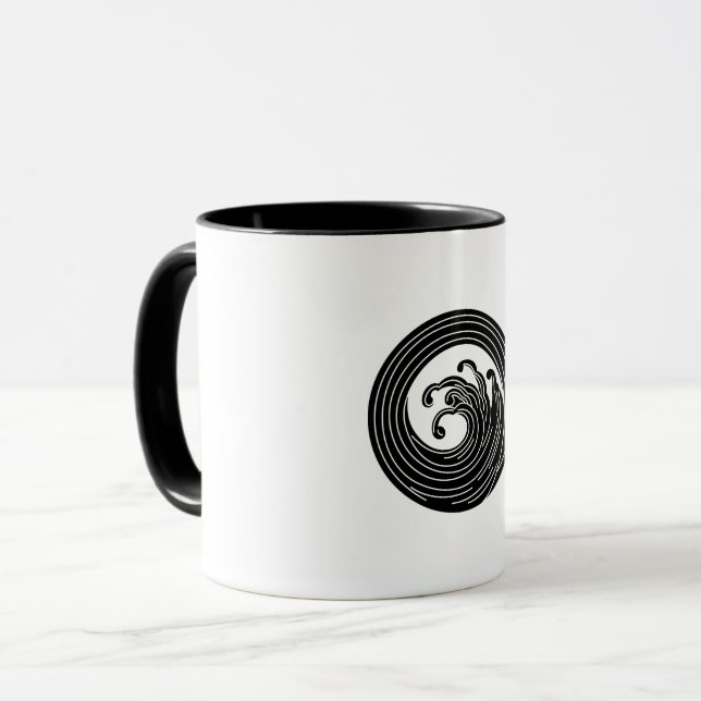 Caneca Círculo de onda tipo rodovia (Frente Esquerda)