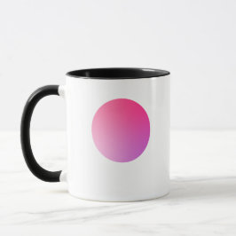 Caneca Círculo de Vinheta com Gradiente Rosa em Design Ab
