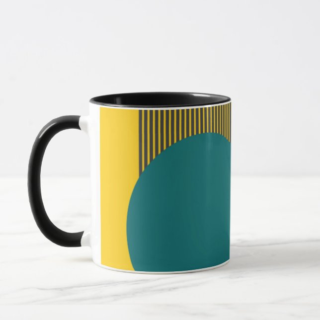 Caneca Círculo e Linhas Modernos do Século médio (Esquerda)