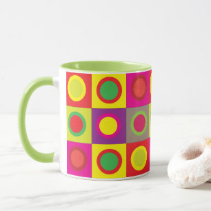 Caneca Círculos Coloridos Abstratos