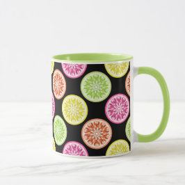 Caneca Círculos De Citros Coloridos