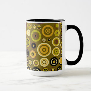 Caneca Círculos de Pop retrorreflectores Padrão Mosaico