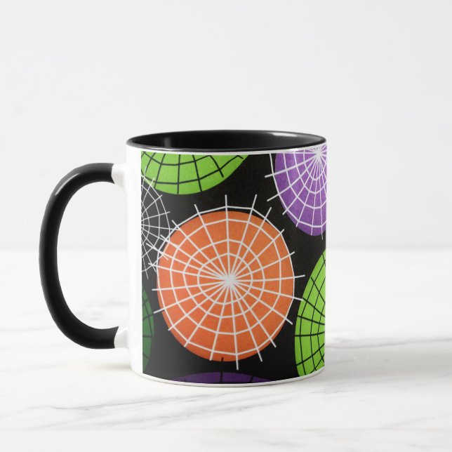 Caneca Círculos geométricos da Web abstrato - Moderno vib (Esquerda)