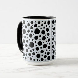 Caneca Círculos Pretos Modernos