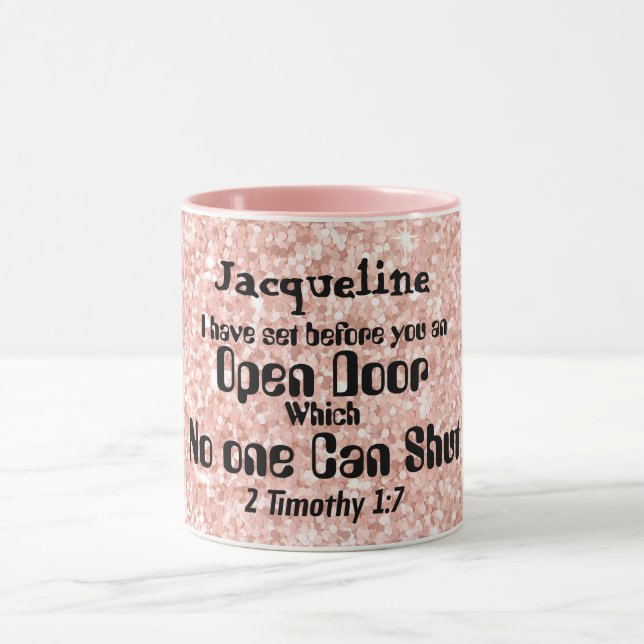 Caneca Citação Bíblica Religiosa Feminina Cristã (Centro)