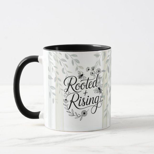 Caneca Citação Botânica Raízes e Crescimento da Heritage (Esquerda)