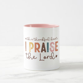 Caneca Citação Cristã de Ação de Graças