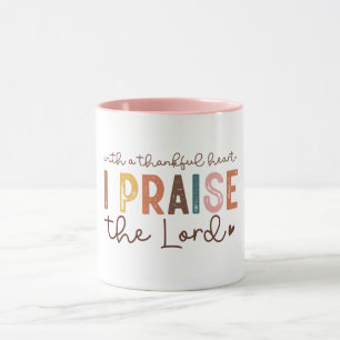 Caneca Citação Cristã de Ação de Graças
