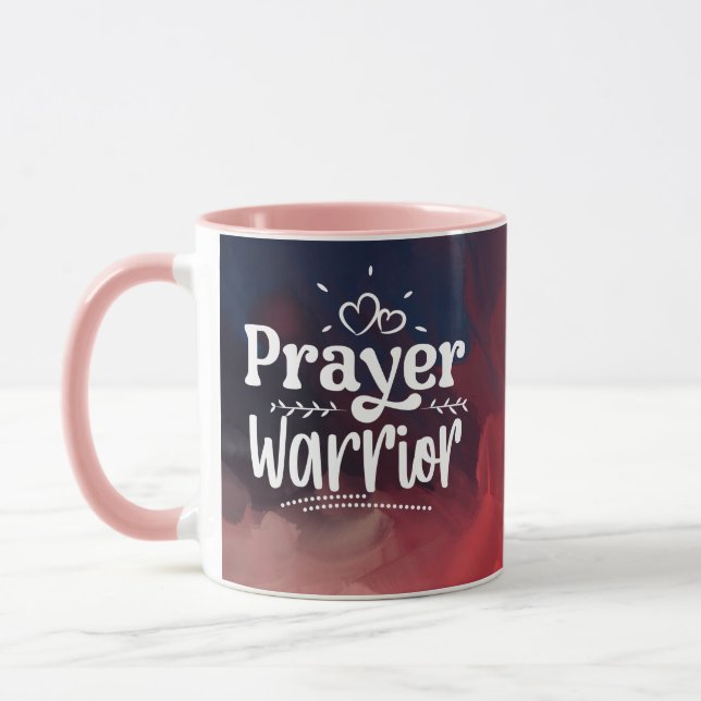 Caneca Citação Cristã Inspiradora de GUERRA DE PRAYER (Esquerda)
