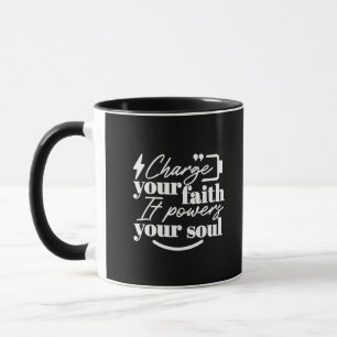 Caneca Citação Cristã Motivacional – Carregue Sua Fé