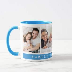 Caneca Citação da Família de Colagem de Fotografias Simpl