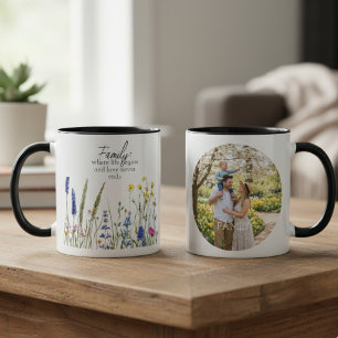 Caneca Citação da Família de Flores Silvestres – Presente