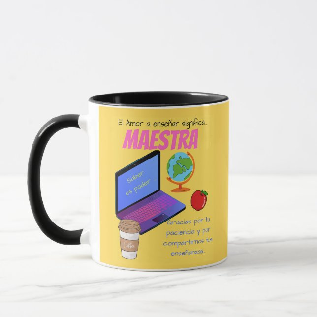 Caneca Citação da mestra do professor (Esquerda)