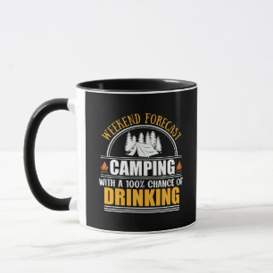 Caneca Citação de acampamento engraçada