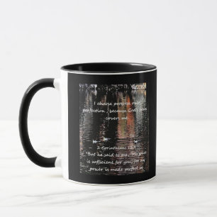 Caneca Citação de afirmações cristãs e Bíblia corresponde