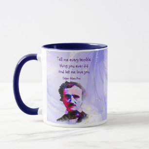 Caneca Citação de Amor do Poeta do Autor do Edgar Allan P
