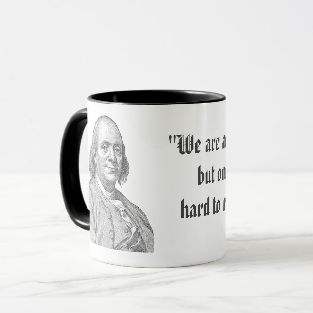 Caneca citação de Benjamin Franklin (Frente Esquerda)