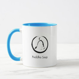 Caneca Citação de Buda Café Azul