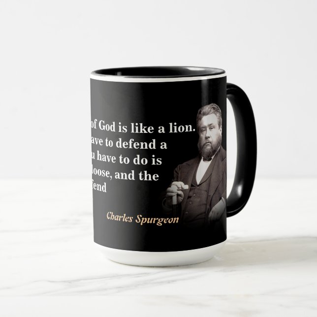 Caneca Citação de Charles Spurgeon sobre a Palavra de Deu (Frente Esquerda)