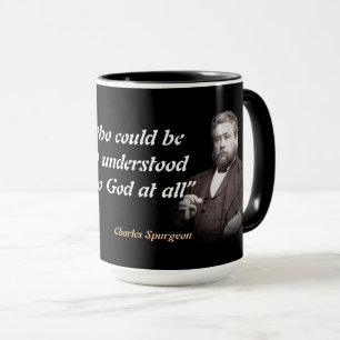 Caneca Citação de Charles Spurgeon Sobre Compreender Deus