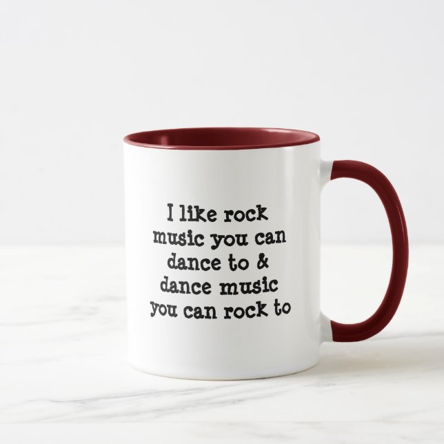 Caneca Citação de dança Rock (Direita)