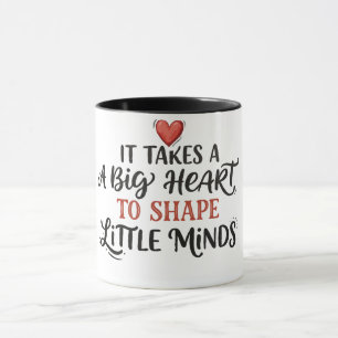 Caneca Citação de Grande Coração de Apreciação de Profess
