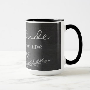 Caneca Citação de gratidão no quadro