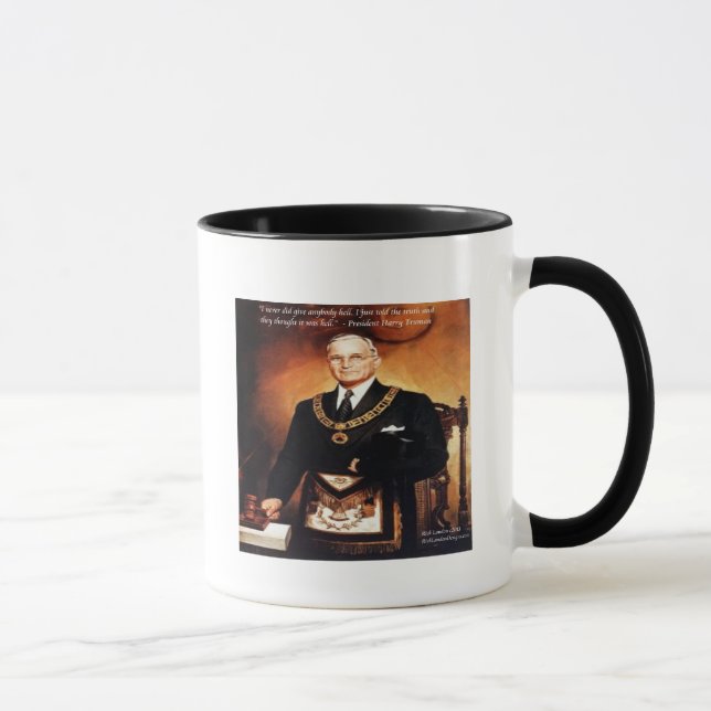 Caneca Citação de Harry Truman "Não Deu Inferno a Eles" (Direita)