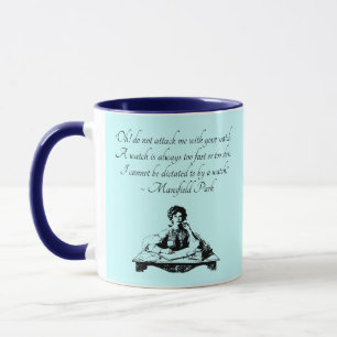 Caneca Citação de Jane Austen – Mansão Park Vintage