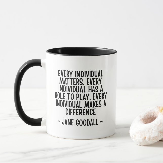 Caneca citação de Jane Goodall  (Com Donut)