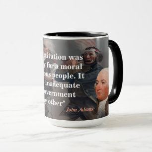 Caneca Citação de John Adams Sobre Nossa Constituição