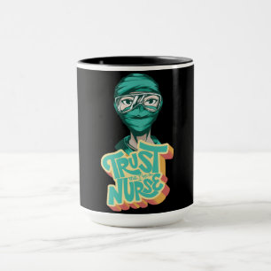 Caneca Citação de Máscara Facial de Enfermeira