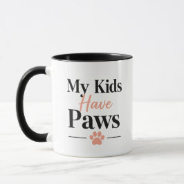 Caneca Citação de Pai/Mãe de Estimação: Meus Filhos Têm P