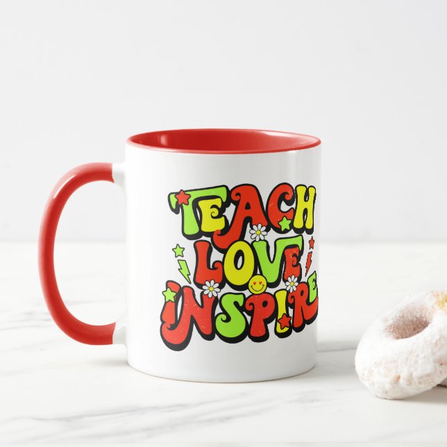 Caneca Citação do Ensino Inspiracional (Com Donut)